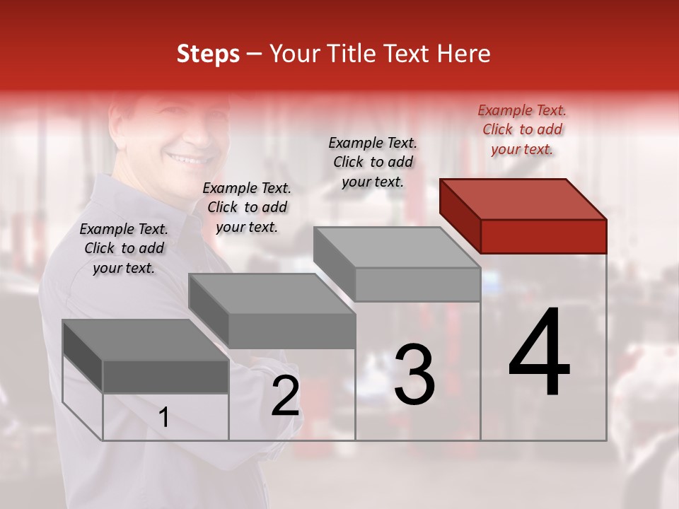Inspection Vehicle Men PowerPoint Template