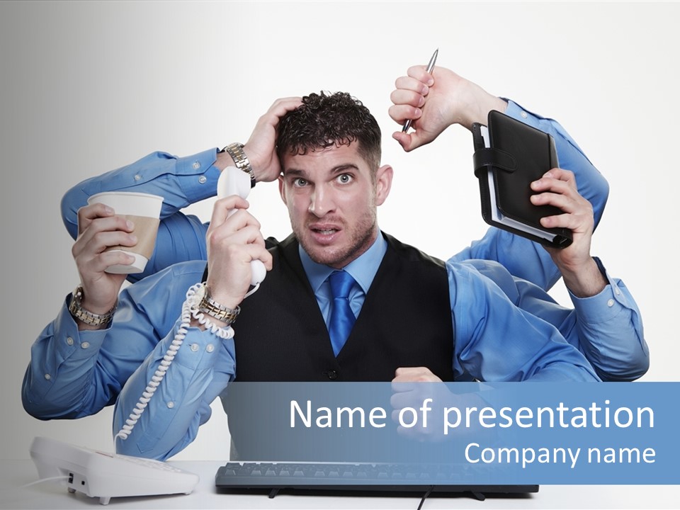 Busy Business Man PowerPoint Template