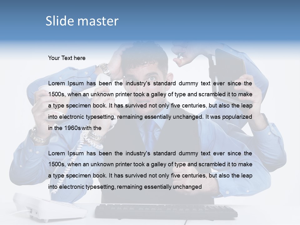 Busy Business Man PowerPoint Template