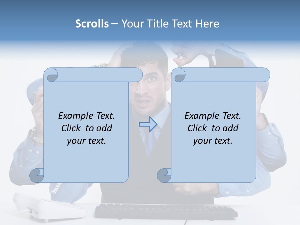 Busy Business Man PowerPoint Template