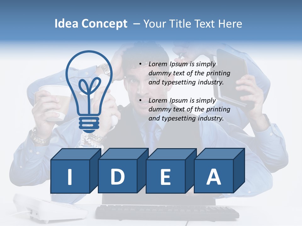 Busy Business Man PowerPoint Template