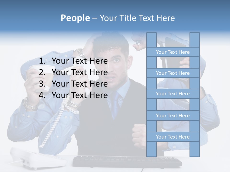 Busy Business Man PowerPoint Template
