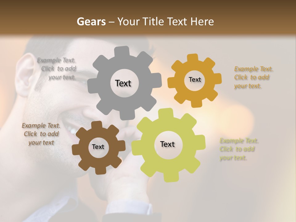 Communicate Successful Cheerful PowerPoint Template