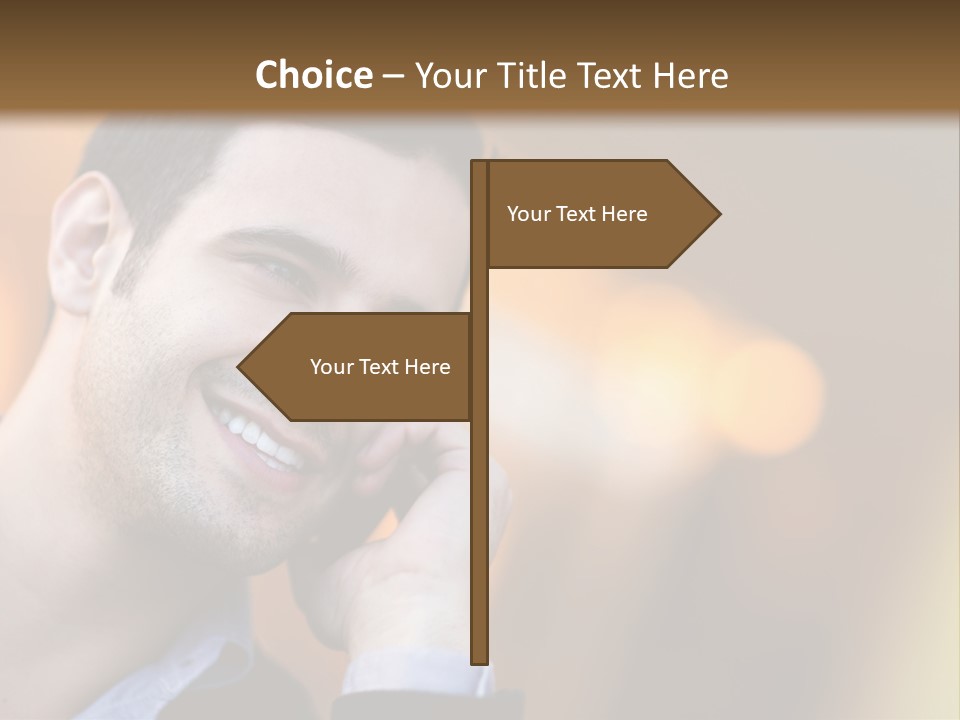 Communicate Successful Cheerful PowerPoint Template