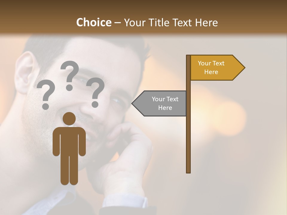 Communicate Successful Cheerful PowerPoint Template