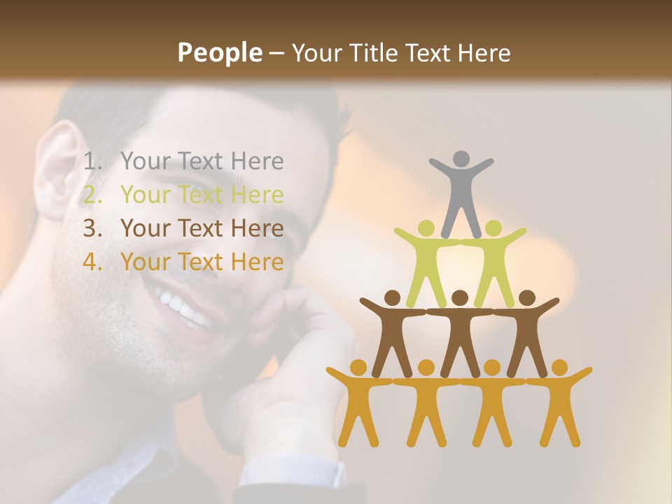Communicate Successful Cheerful PowerPoint Template