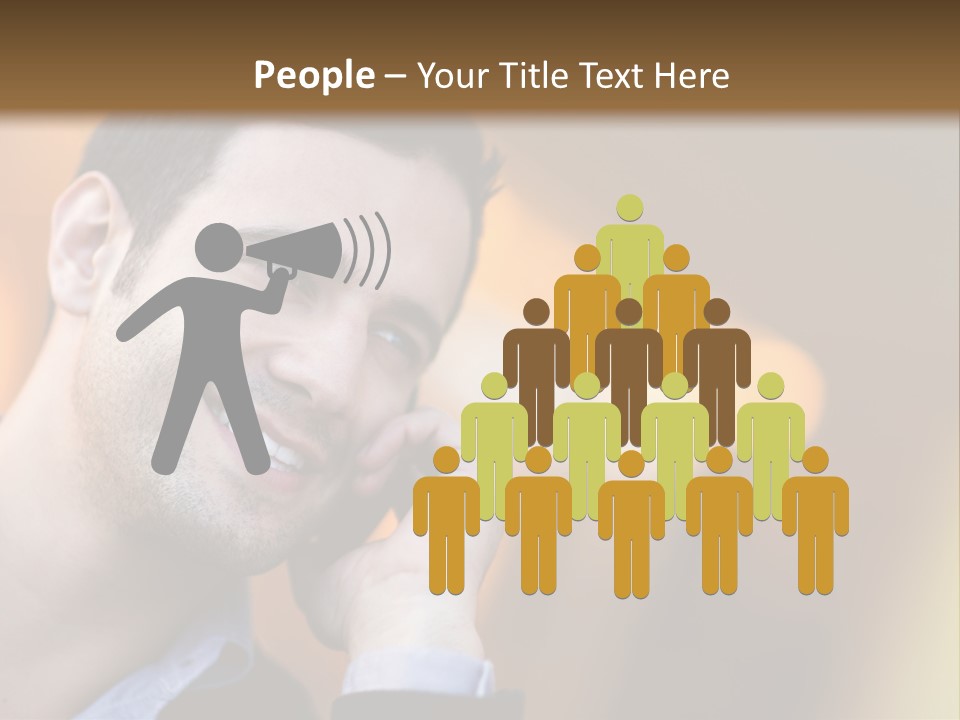 Communicate Successful Cheerful PowerPoint Template