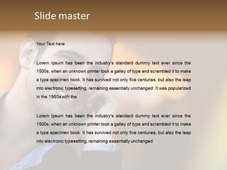 Talking Businessman Business PowerPoint Template