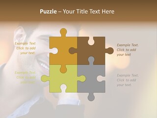 Talking Businessman Business PowerPoint Template