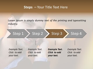 Talking Businessman Business PowerPoint Template