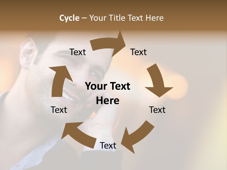 Talking Businessman Business PowerPoint Template