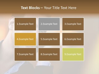 Talking Businessman Business PowerPoint Template
