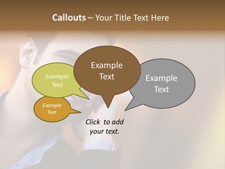 Talking Businessman Business PowerPoint Template