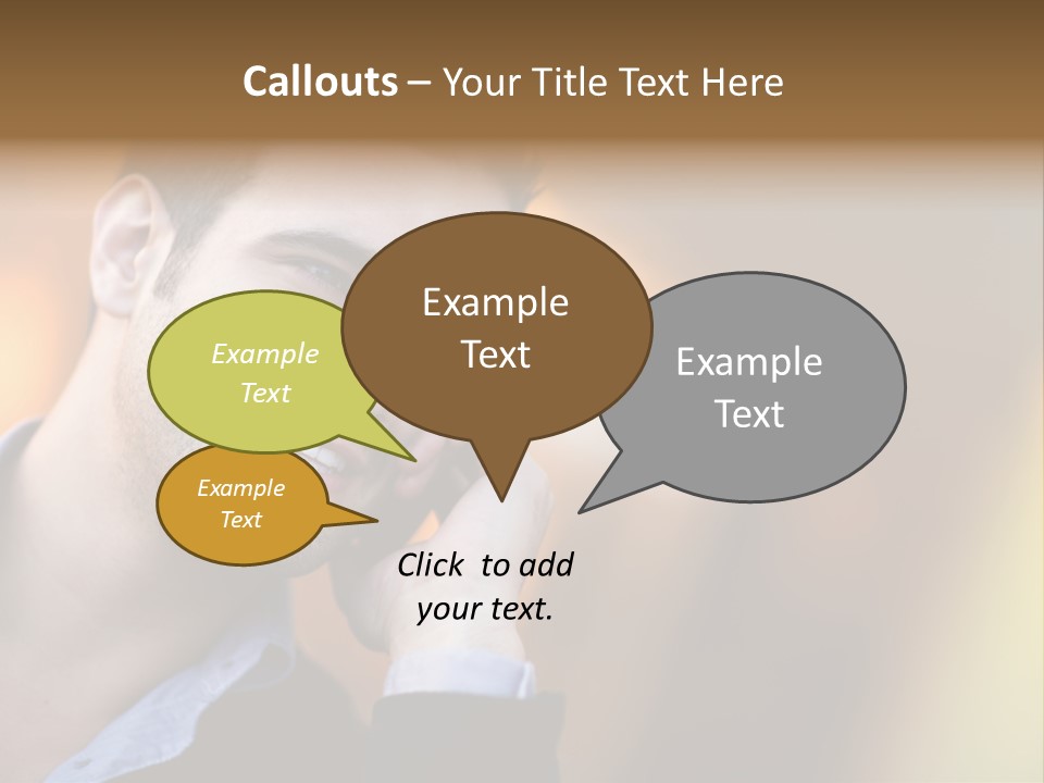 Talking Businessman Business PowerPoint Template