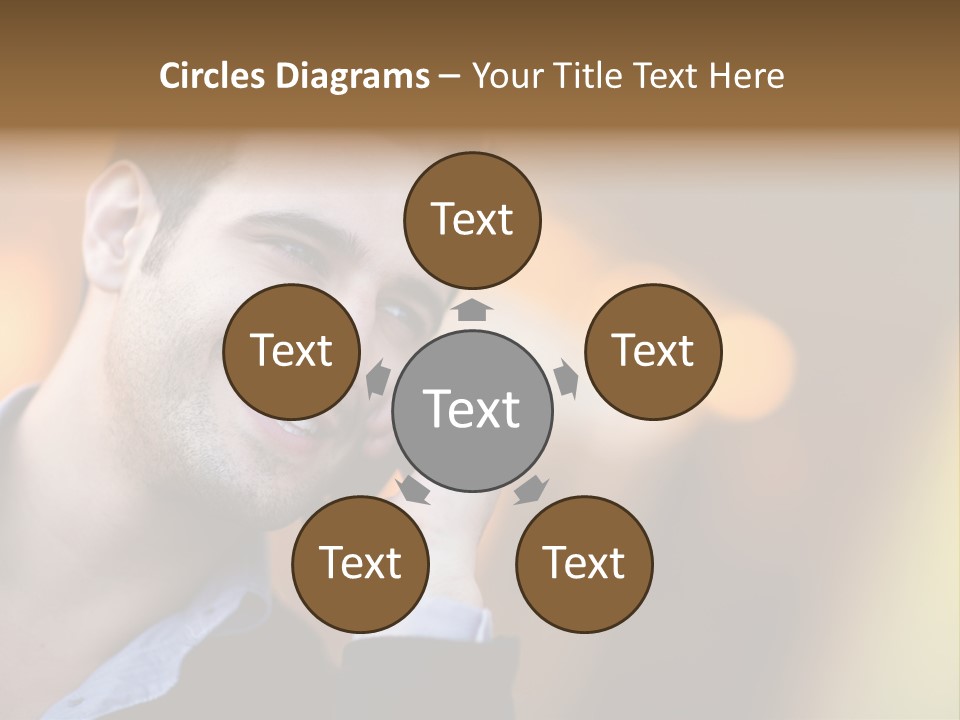 Talking Businessman Business PowerPoint Template