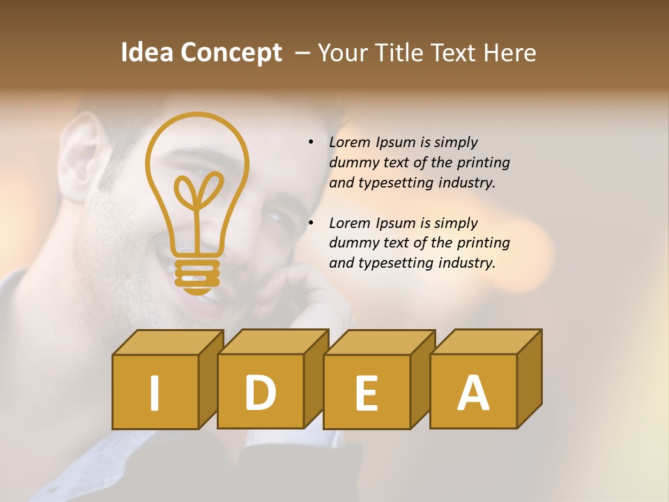 Talking Businessman Business PowerPoint Template