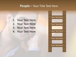 Talking Businessman Business PowerPoint Template