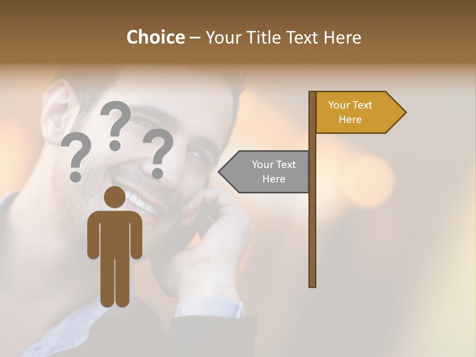 Talking Businessman Business PowerPoint Template