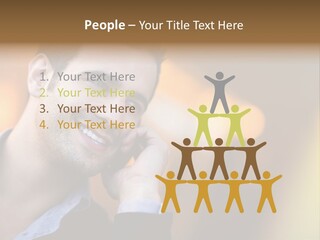 Talking Businessman Business PowerPoint Template