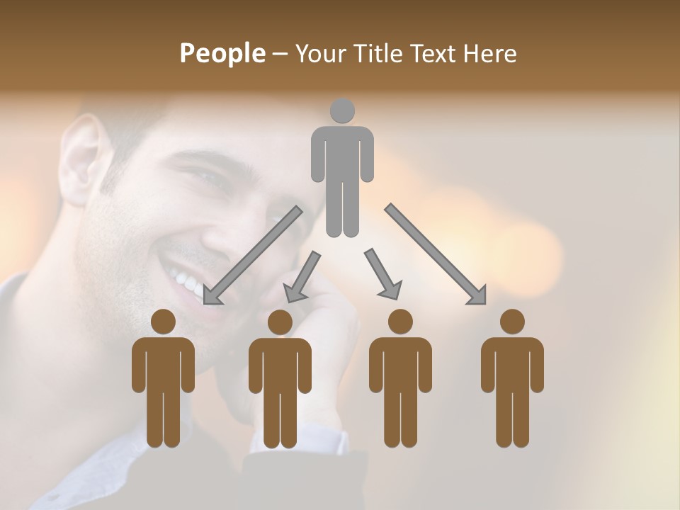 Talking Businessman Business PowerPoint Template