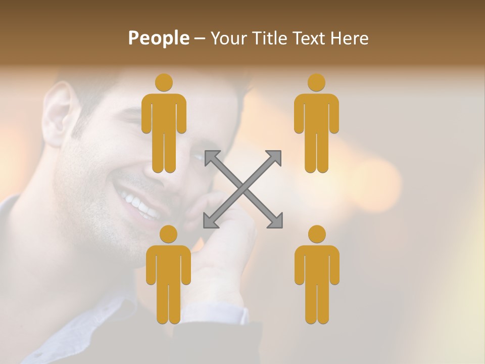 Talking Businessman Business PowerPoint Template