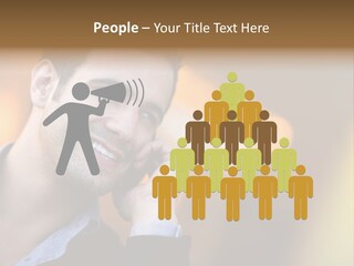 Talking Businessman Business PowerPoint Template