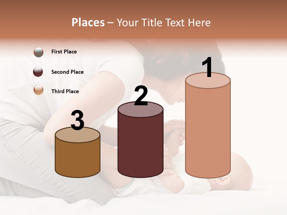 White Touch Girl PowerPoint Template