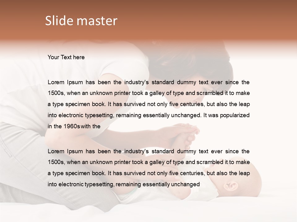 White Touch Girl PowerPoint Template