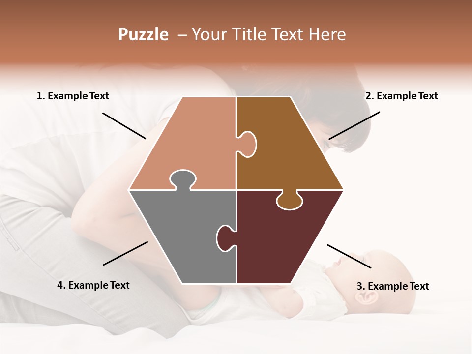 White Touch Girl PowerPoint Template