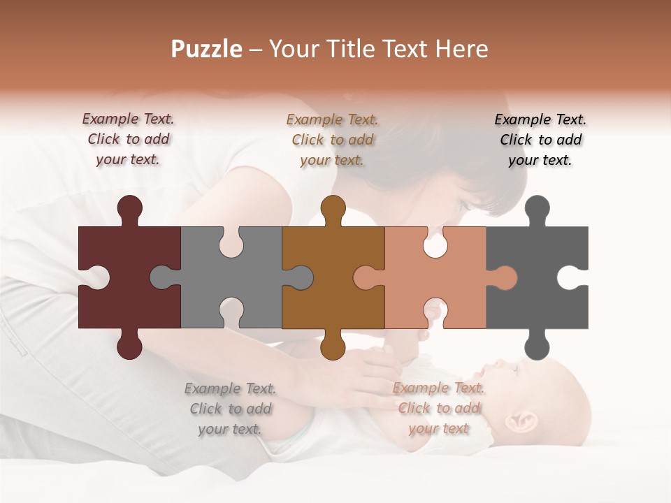 White Touch Girl PowerPoint Template