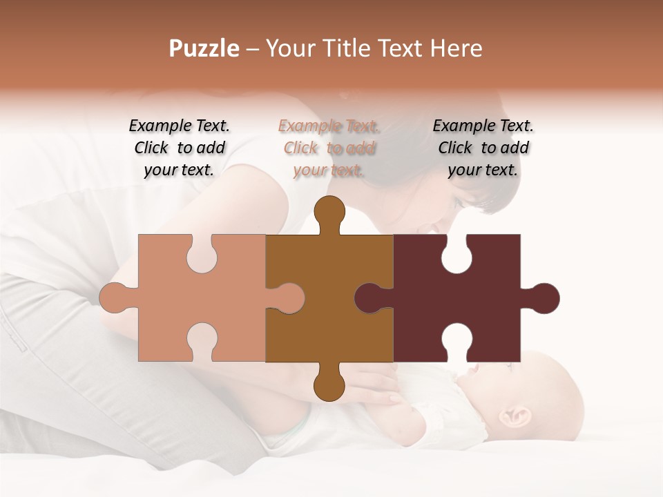 White Touch Girl PowerPoint Template