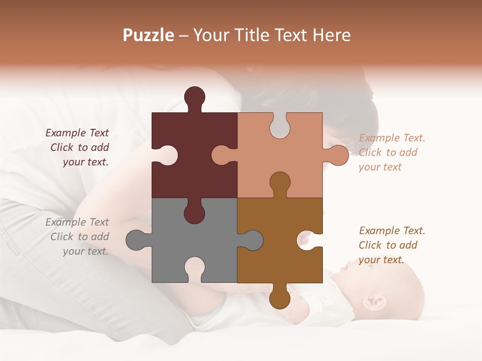 White Touch Girl PowerPoint Template