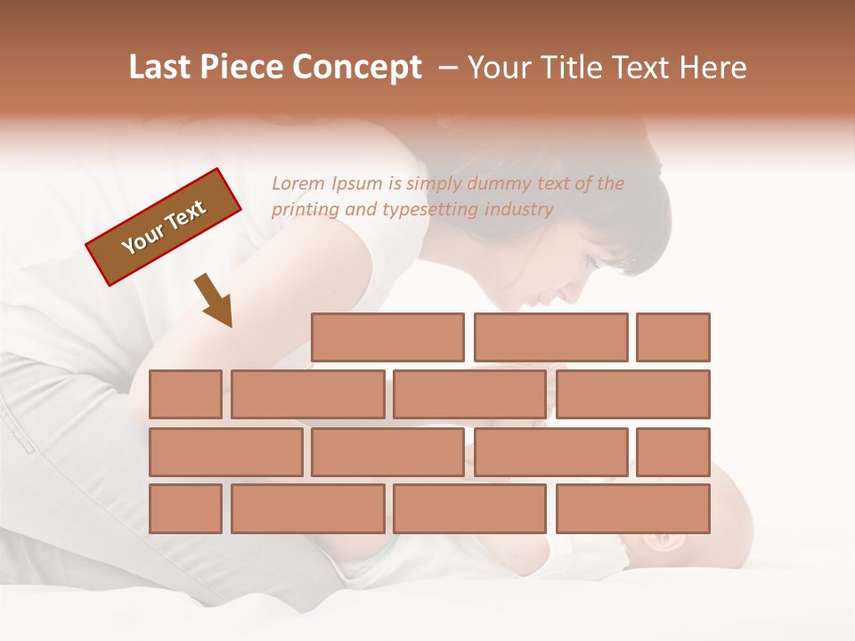 White Touch Girl PowerPoint Template