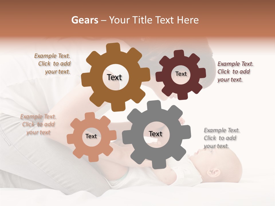 White Touch Girl PowerPoint Template