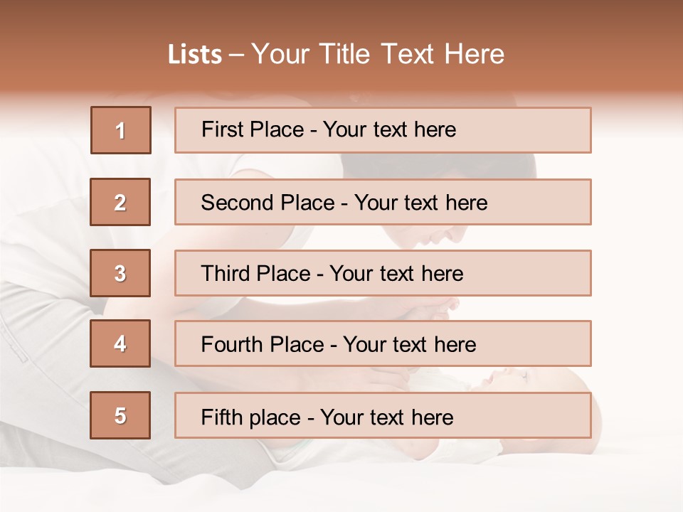 White Touch Girl PowerPoint Template