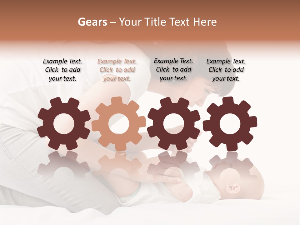 White Touch Girl PowerPoint Template