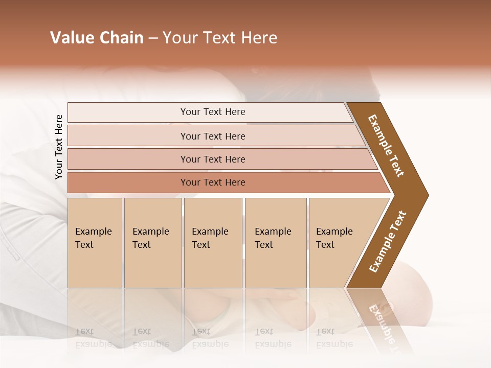 White Touch Girl PowerPoint Template