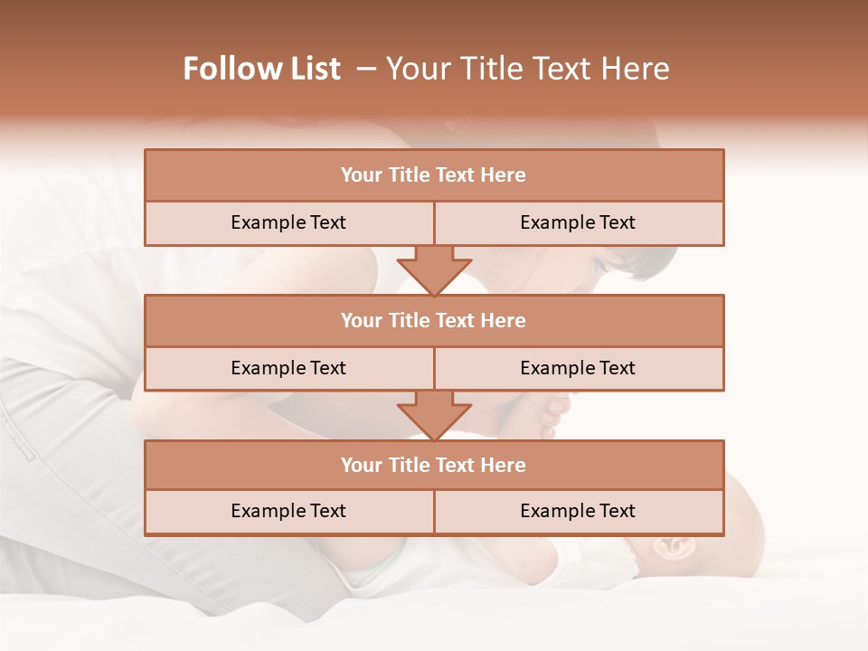 White Touch Girl PowerPoint Template