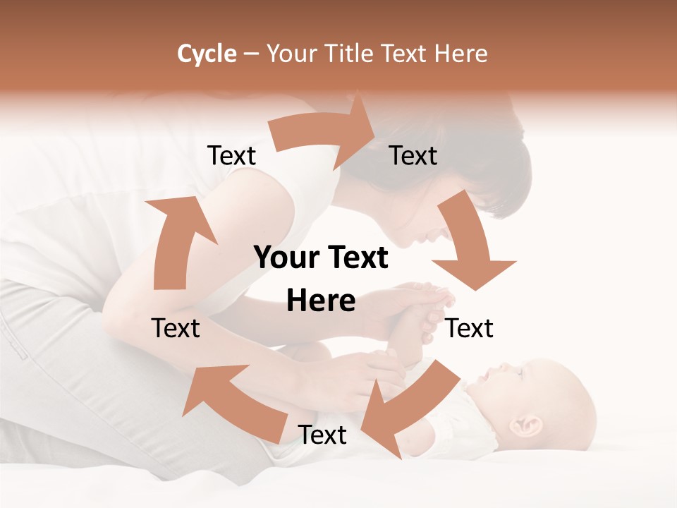 White Touch Girl PowerPoint Template