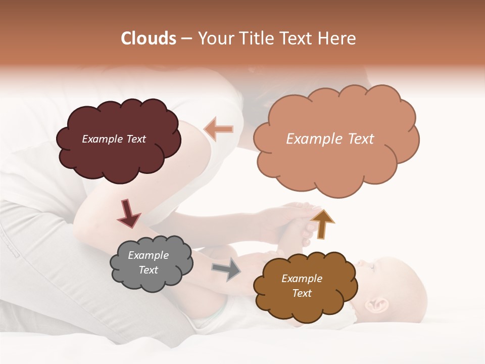 White Touch Girl PowerPoint Template