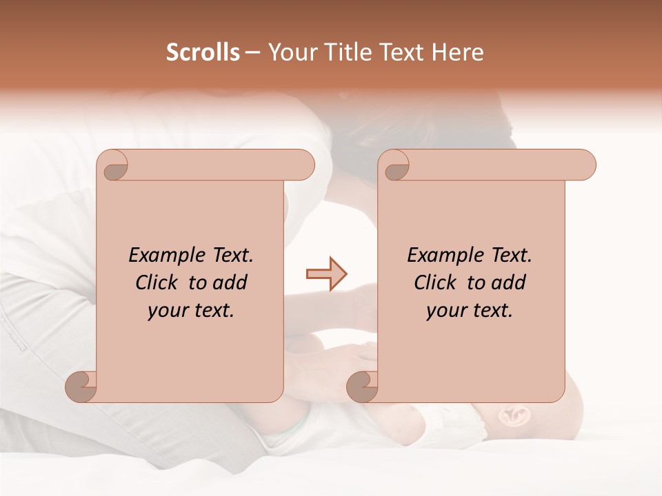 White Touch Girl PowerPoint Template