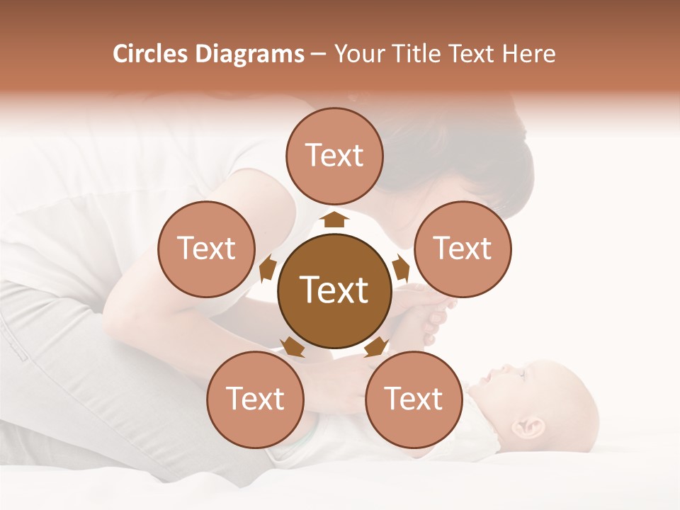 White Touch Girl PowerPoint Template