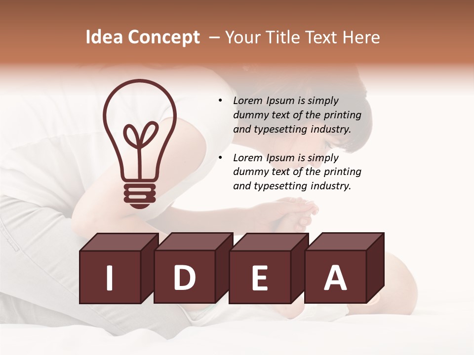 White Touch Girl PowerPoint Template