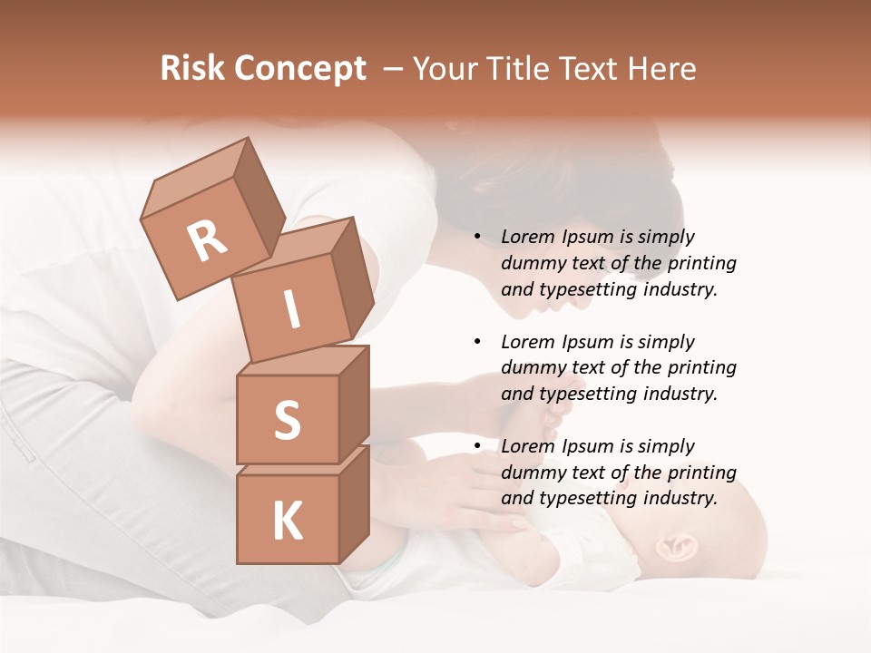 White Touch Girl PowerPoint Template