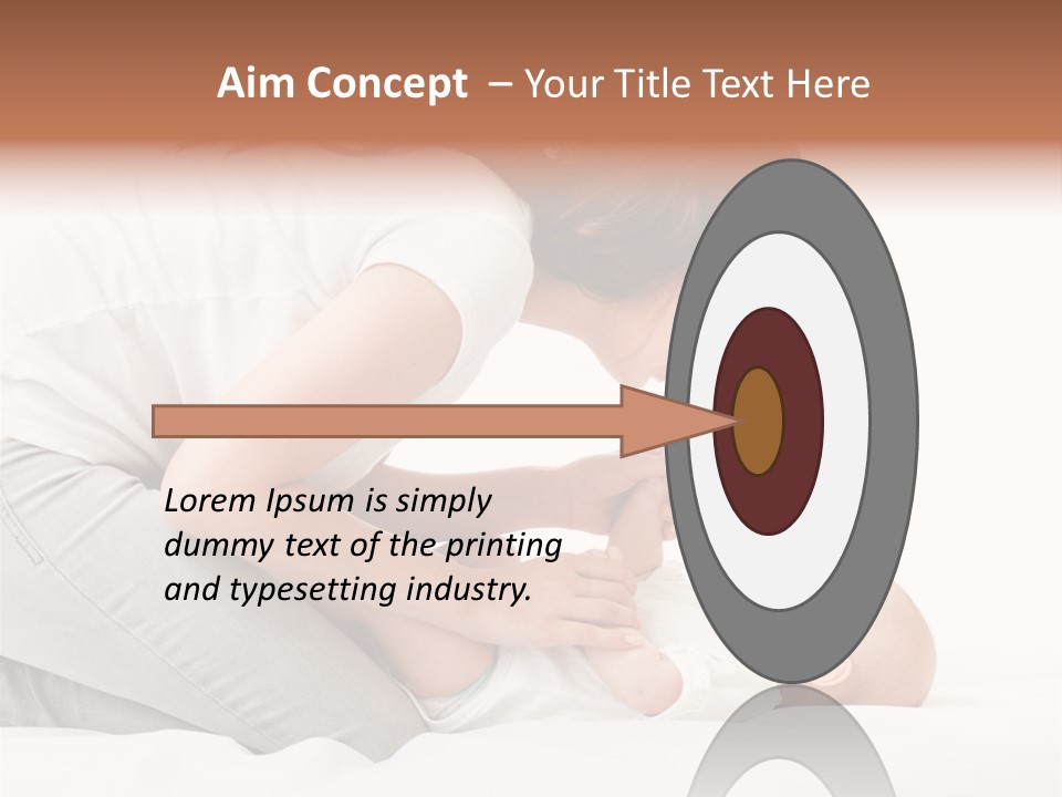 White Touch Girl PowerPoint Template