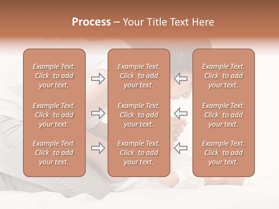 White Touch Girl PowerPoint Template