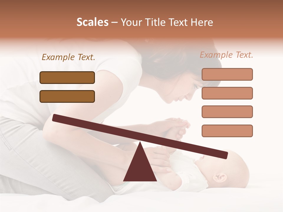 White Touch Girl PowerPoint Template