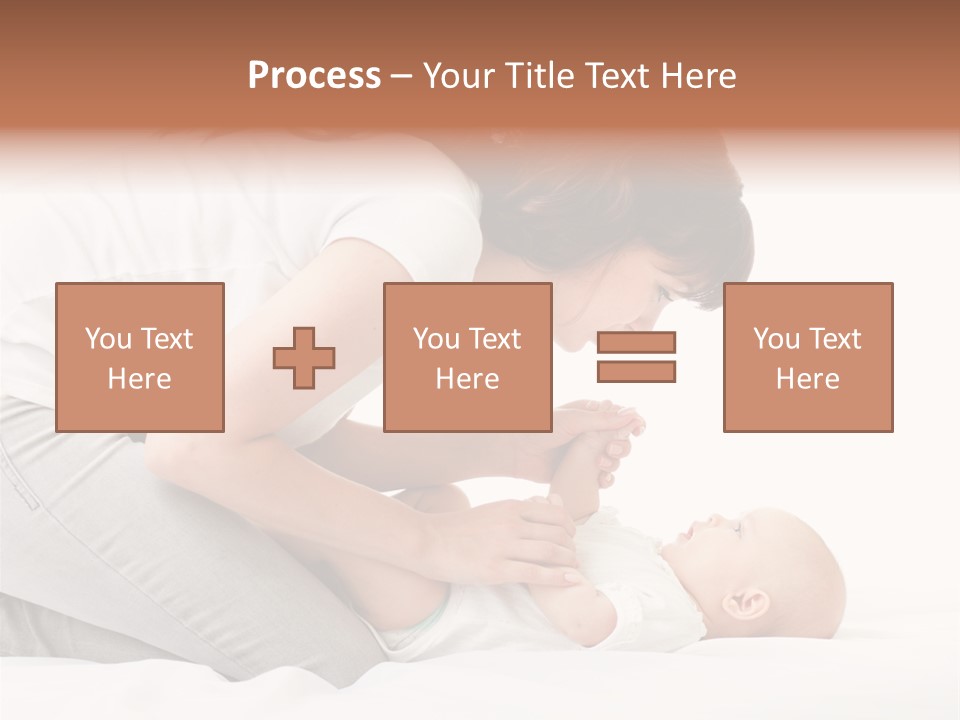 White Touch Girl PowerPoint Template