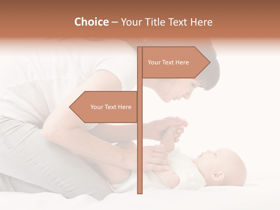 White Touch Girl PowerPoint Template