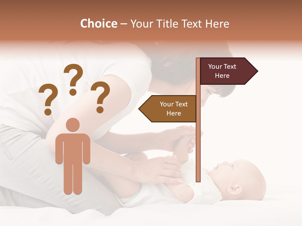 White Touch Girl PowerPoint Template